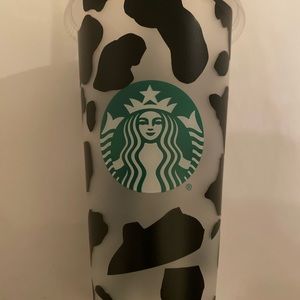 Cow print Starbucks cup